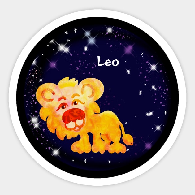 Leo zodiac sign Sticker by maryglu